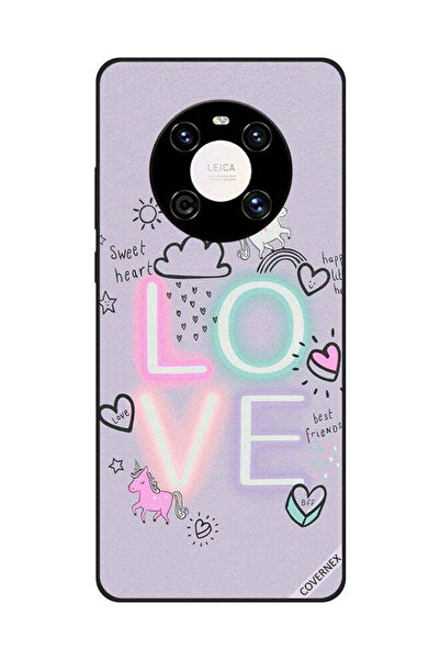 Covernex غطاء حماية لهاتف هواوي ميت 40 - قلب حلو وحب وحيد القرن