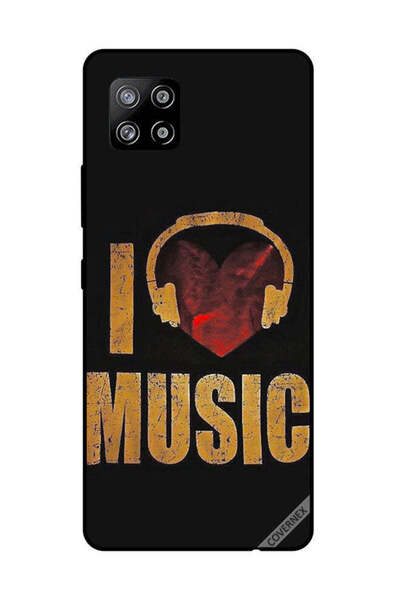 Covernex غطاء حماية لهاتف سامسونج جالاكسي A42 - أنا أحب الموسيقى فينتاج
