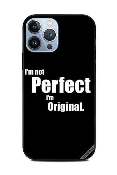 Covernex غطاء حماية لهاتف Apple iPhone 13 Pro Max أنا لست مثاليًا أنا أصلي