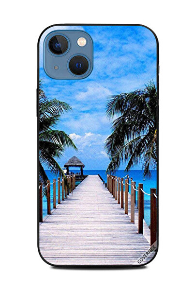 Covernex غطاء حماية لهاتف أبل آيفون 13 - سماء زرقاء غائمة على البحر