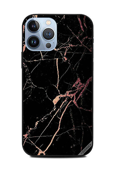 Covernex غطاء حماية لهاتف Apple iPhone 13 Pro Max بنمط رخامي أسود متشقق