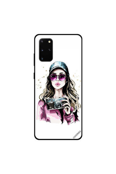 Covernex غطاء حماية لهاتف سامسونج جالكسي S20 بلس، فتاة زجاجية وردية جاهزة للا...