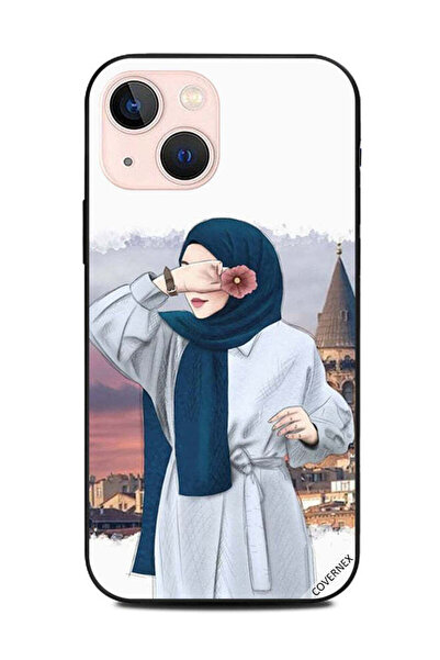 Covernex غطاء حماية لهاتف Apple iPhone 13 Mini يحمل زهرة في يده بينما يخفي عينيه