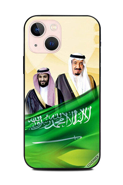 Covernex غطاء حماية لهاتف أبل آيفون 13 ميني الملك سلمان وولي العهد مع علم الم...