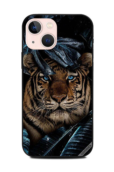 Covernex غطاء حماية لهاتف Apple iPhone 13 Mini بتصميم فهد وأوراق الشجر