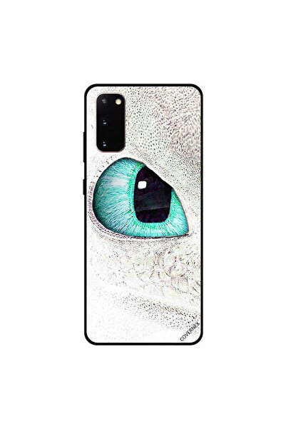 Covernex غطاء حماية سامسونج جالكسي S20 بتصميم عين القطة باللون الأخضر