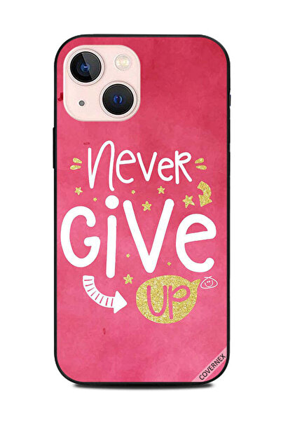 Covernex غطاء حماية لجهاز ابل ايفون 13 ميني - لا تستسلم أبدًا - وردي