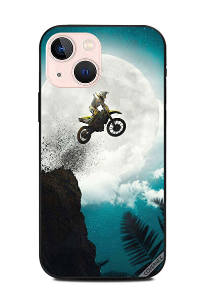 Covernex غطاء حماية لهاتف Apple iPhone 13 Mini - رحلة إلى القمر على دراجة