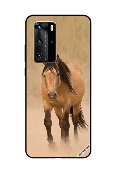Covernex غطاء حماية لهاتف هواوي بي 40 برو - سباق الخيل البني