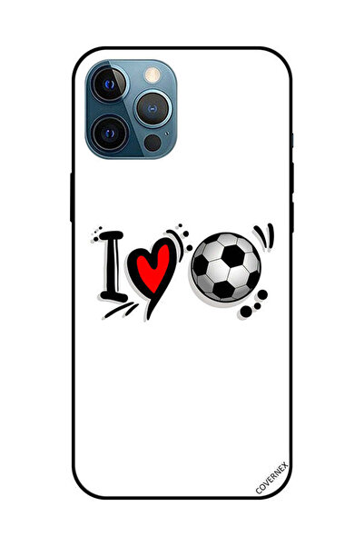Covernex غطاء حماية لهاتف Apple iPhone 12 Pro Max أنا أحب كرة القدم