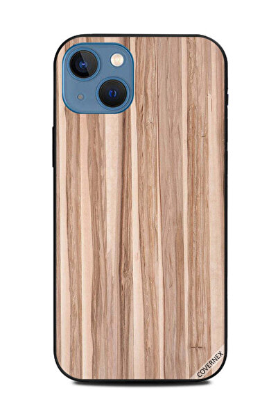 Covernex غطاء حماية لهاتف Apple iPhone 13 بنمط خشبي بني فاتح