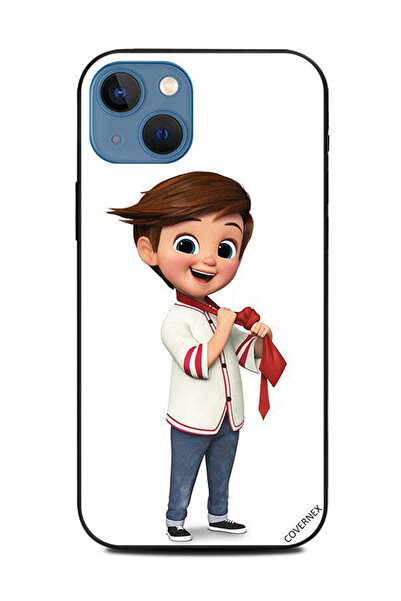 Covernex غطاء حماية لجهاز Apple iPhone 13 - صبي لطيف، ربطة عنق، ربطة عنق