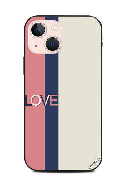 Covernex غطاء حماية لهاتف Apple iPhone 13 Mini بخطوط وردية وسوداء