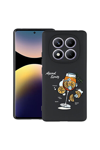 bestcase Husa Slim Silicon pentru Xiaomi Redmi Note 14 Pro 4G, Aperol Spritz,...