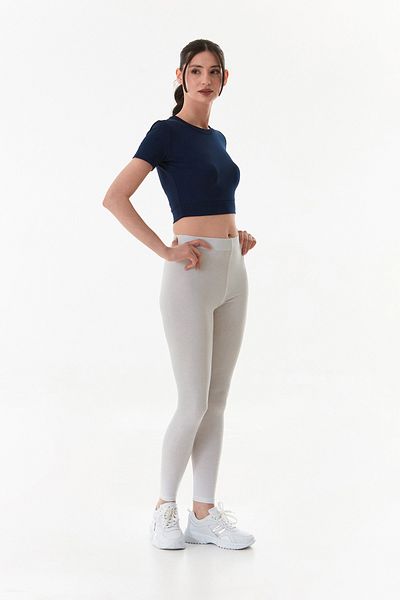 Fulla Moda Basic Crew Neck Crop T-Shirt