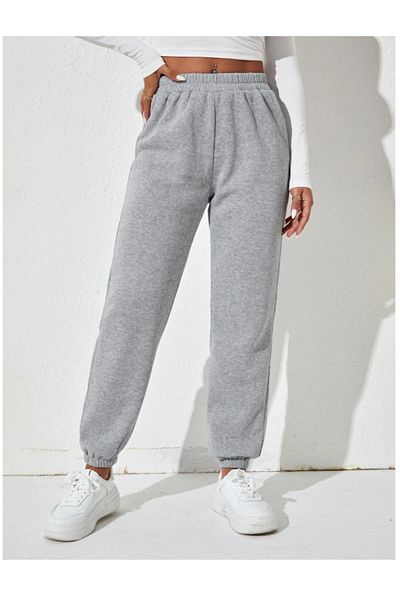 CANDERO Pantaloni de sport pentru femei, gri Jogger, marimi mari, îmbrăcăminte sportivă, de calitate, cu croiala largi, flexibile, confortabile, din țesătură, pantaloni de sport YUS