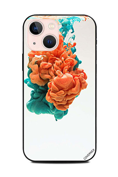 Covernex غطاء حماية لهاتف أبل آيفون 13 ميني - ألوان سائلة خضراء وبرتقالية