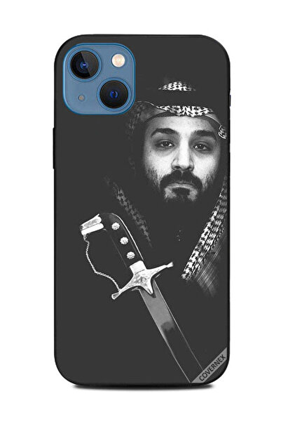 Covernex غطاء حماية لهاتف آبل آيفون 13 محمد بن سلمان أبيض وأسود