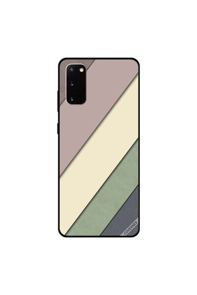 Covernex غطاء حماية لهاتف سامسونج جالكسي S20 بنمط خطوط سادة متعدد الألوان