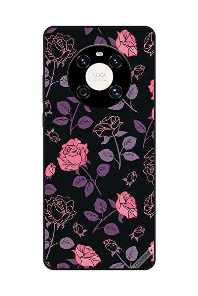 Covernex غطاء حماية لهاتف هواوي ميت 40 برو/40 برو+ - زهور وردية وأرجوانية