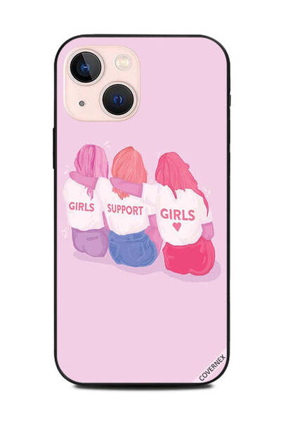 Covernex غطاء حماية لهاتف أبل آيفون 13 ميني - دعم الفتيات - وردي