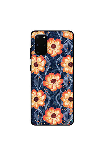 Covernex غطاء حماية لهاتف سامسونج جالكسي S20 بلس بنقشة زهور برتقالية داكنة