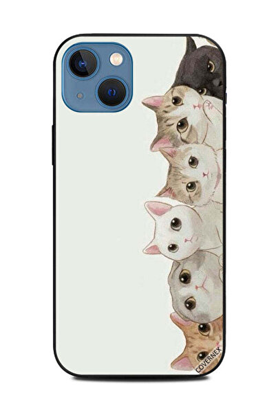 Covernex غطاء حماية لهاتف Apple iPhone 13 - قطط صغيرة تظهر من اليمين