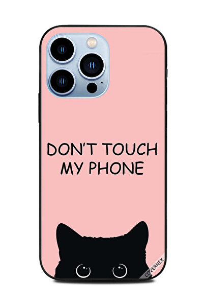 Covernex غطاء حماية لهاتف Apple iPhone 13 Pro - لا تلمس هاتفي - قطة سوداء