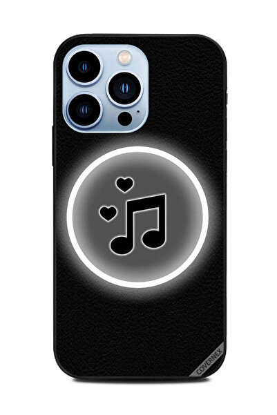 Covernex غطاء حماية لهاتف Apple iPhone 13 Pro موسيقى وقلبان أسودان