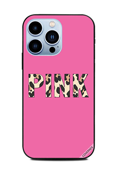 Covernex غطاء حماية لهاتف Apple iPhone 13 Pro - وردي - جلد فهد
