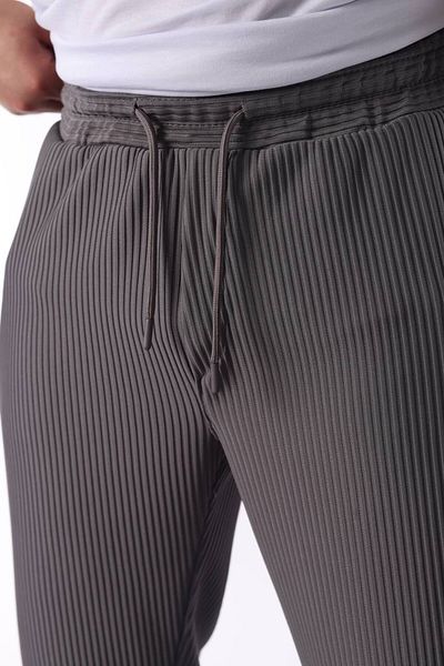 STOCX Men's Smoked Pleated Comfortable Fit Casual Trousers