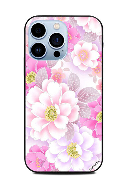 Covernex غطاء حماية لهاتف Apple iPhone 13 Pro بنقشة زهور وردية فاتحة