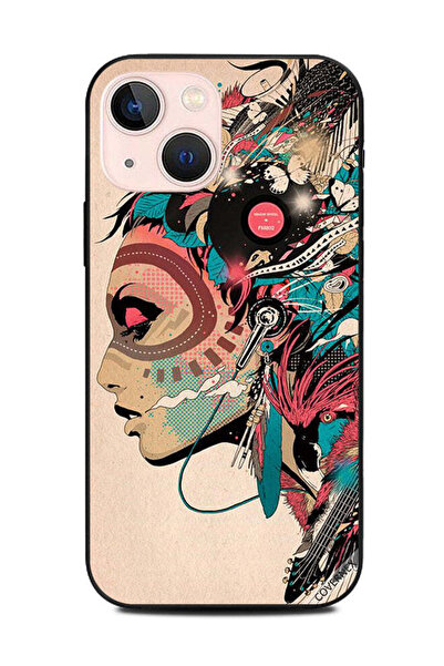 Covernex غطاء حماية لهاتف Apple iPhone 13 Mini Girl Music Art