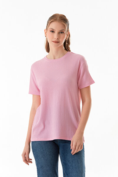 Fulla Moda Βασικό υφασμάτινο μπλουζάκι με περιτύλιγμα