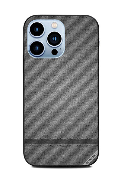 Covernex غطاء حماية لهاتف Apple iPhone 13 Pro بنمط جلدي رمادي