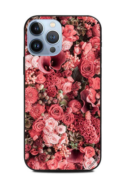 Covernex غطاء حماية لهاتف أبل آيفون 13 برو ماكس - حديقة ورود الخوخ