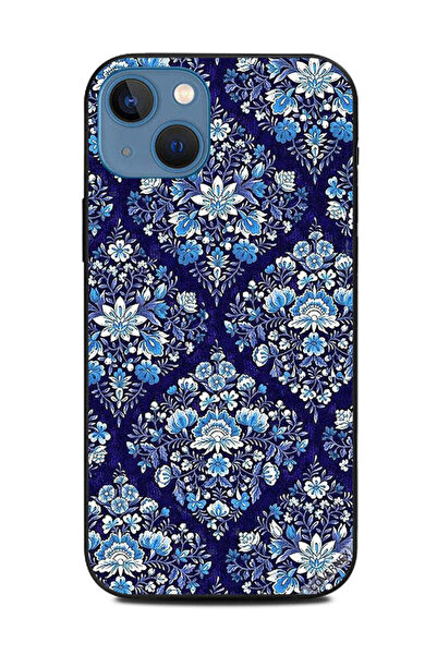 Covernex غطاء حماية لهاتف أبل آيفون 13 بنمط أزرق من أشكال الأزهار