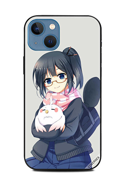 Covernex غطاء حماية لهاتف Apple iPhone 13 فتاة تحمل حيوانًا أليفًا