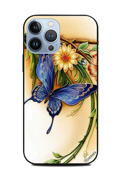 Covernex غطاء حماية لهاتف Apple iPhone 13 Pro Max - فراشة زرقاء
