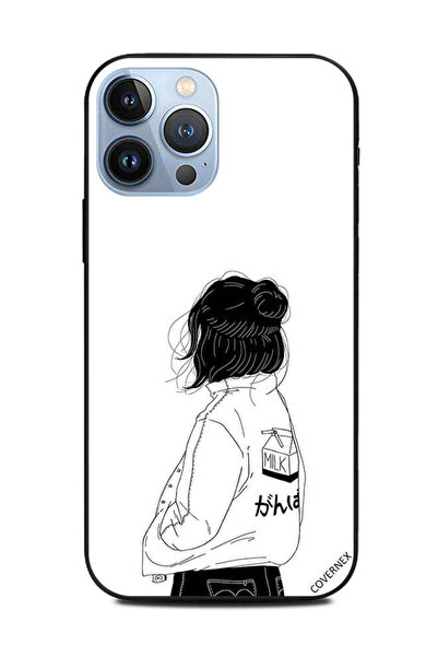 Covernex غطاء حماية لجهاز ابل ايفون 13 برو ماكس فتاة تفكر بعمق كبير