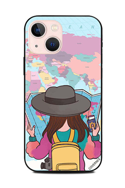 Covernex غطاء حماية لهاتف Apple iPhone 13 Mini مع صورة خريطة السفر