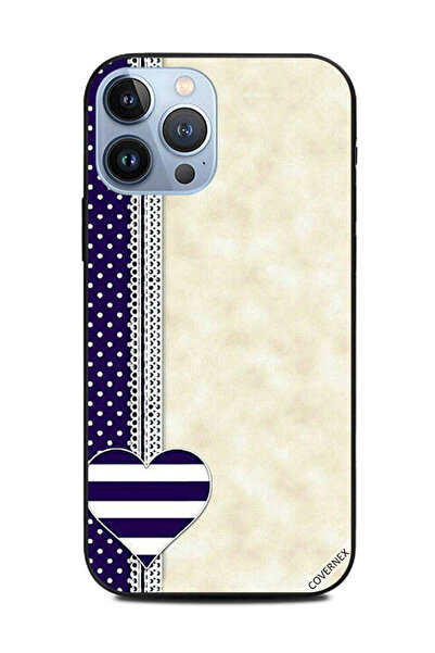 Covernex غطاء حماية لهاتف Apple iPhone 13 Pro Max مخطط باللونين الأبيض والأزر...