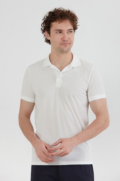 Fulla Moda Μπλουζάκι με κουμπιά με γιακά πόλο με λεπτή εφαρμογή
