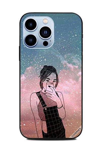 Covernex غطاء حماية لهاتف Apple iPhone 13 Pro - فتاة خربشة تصنع صورة شخصية