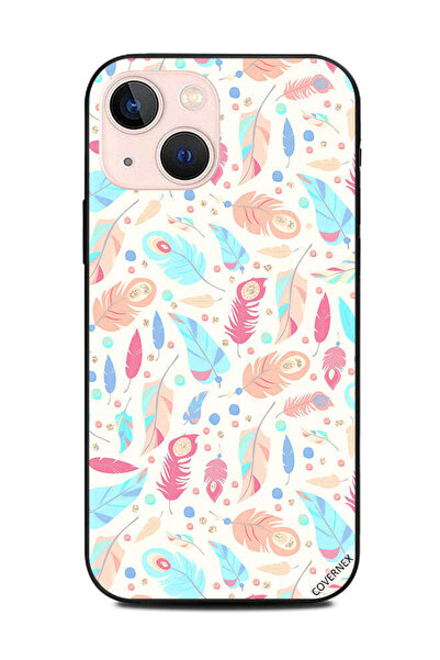 Covernex غطاء حماية لهاتف أبل آيفون 13 ميني بطبعة ريش متعدد الألوان