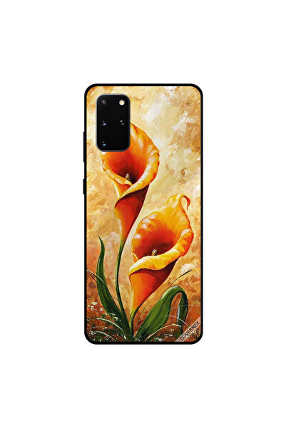 Covernex غطاء حماية لهاتف سامسونج جالكسي S20 بلس برسومات زهور برتقالية