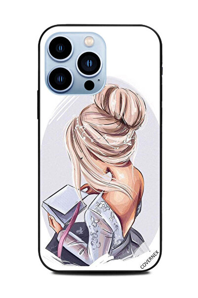 Covernex غطاء حماية لهاتف Apple iPhone 13 Pro فتاة تنظر إلى فن الكتاب