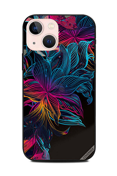 Covernex غطاء حماية لهاتف Apple iPhone 13 Mini بنمط خطوط زهرية