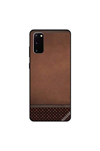Covernex غطاء حماية لهاتف سامسونج جالكسي S20 بنمط جلدي بني داكن