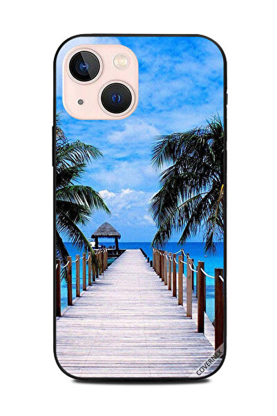 Covernex غطاء حماية لهاتف أبل آيفون 13 ميني - سماء زرقاء غائمة على البحر